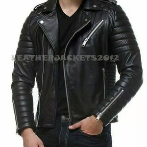 Genuine Custom made 100%sheepskin leather jacket